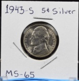 1943-S Silver Jefferson Nickel MS65