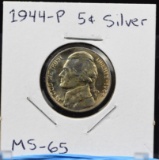 1944-P Silver Jefferson Nickel MS65