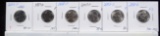 6 Jefferson Nickels UNC 6Coins J