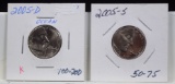 2 Modern Day Nickels UNC 2 Coins K