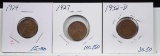 3 Lincoln Cents 3 Coins