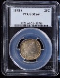 1898-S Barber Quarter PCGS MS-64 Original Tone