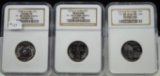 1999, 2000 & 01-S Quarters Ultra Cameo NGC 69