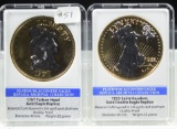 1933 $20 St Gaudens Platinum & Replica Turbon 1797 New