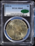 1922-S Peace Dollar PCGS MS-65 CAC Rare in this grade