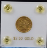 1854 $2.5 Gold Liberty MS60 Plus Scarce Early Date