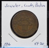 Token Jeweler Comb Boston VF20