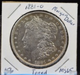 1881-O Morgan Dollar Toned MS65