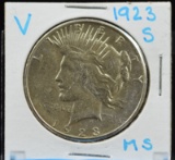 1923-S Peace Dollar MS