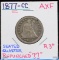 1877-CC Seated Quarter Repunched 77 Almost XF