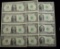 Uncut 1985 $1 Bill Sheet and 1976 $2 Bill Sheet Uncut