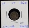 1862 Seated Dime VF