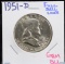 1951-D Franklin Half Dollar Full Bell Lines GEM BU