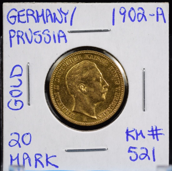 1902-A Gold 20 Mark Germany/Prussia UNC