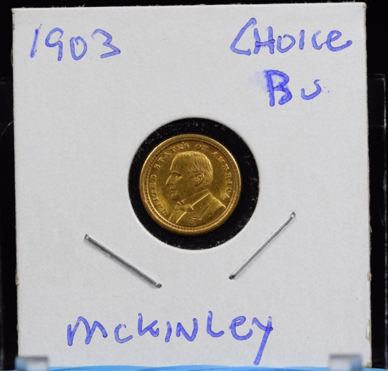 1903 $1 Gold McKinley Commen CH/BU