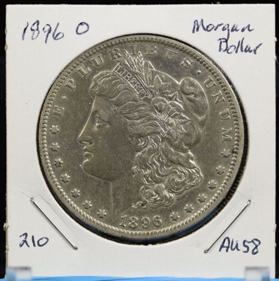 1896-O Morgan Dollar AU58