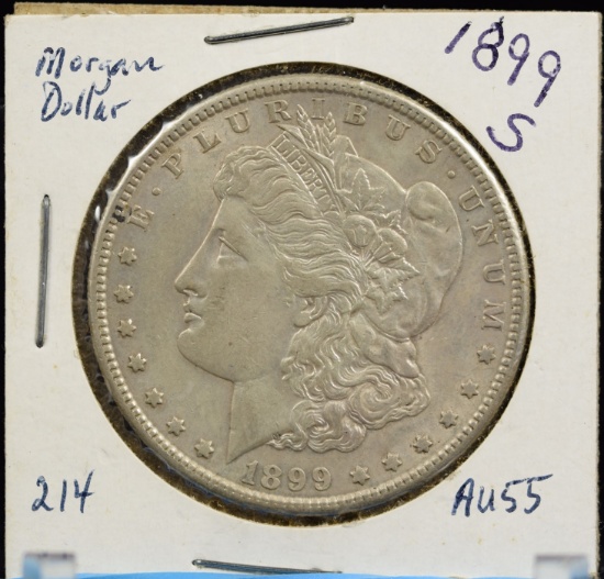 1899-S Morgan Dollar AU55