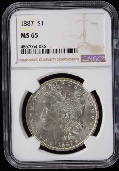 1887 Morgan Dollar NGC MS-65