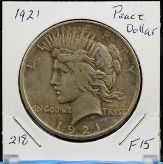 1921 Peace Dollar F12
