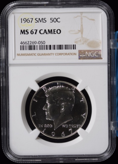 1967 Kennedy Half Dollar SMS PCGS MS-67