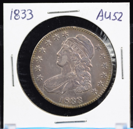 1833 Bust Half Dollar AU52