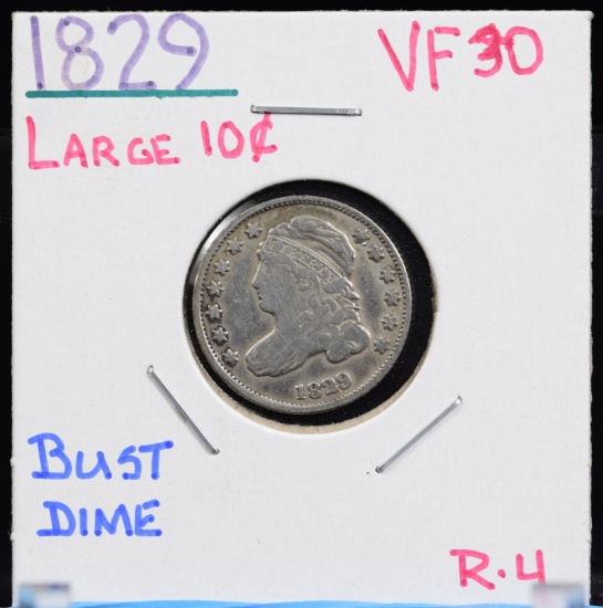1829 Bust Dime VF/XF R4