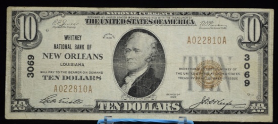 1929 Ty1 $10 NC CH3069 A022810A Whitney NB NO Southern Issue