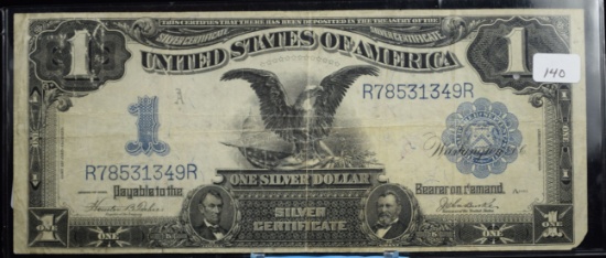 1899 Black Eagle Silver Certificate  Very Fine
