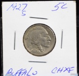 1927-S Buffalo Nickel Semi Key Date CH/XF Problem Free