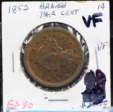 1852 Large Cent VF