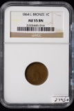 1864 L Indian Head Cent NGC AU-55 BN