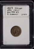 1859 Indian Head Cent BU MS63