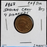 1868 Indian Head Cent RED CH/BU