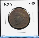 1820 Large Cent F18