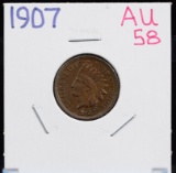 1907 Indian Head Cent AU58