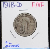 1918-D Standing Liberty Quarter F/VF