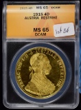 1915 4D Gold Austria Restrike DCAM 4 Doucat