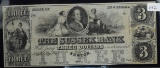 1850 Sussex Bank $3 State of New Jersey CH/UNC