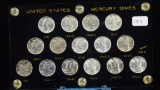 1941-1945-S Mercury Dime Complete Short Set Plastic GEM