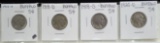 4 Better Date Buffalo Nickels 1915-D,18-D,18-S,20-D Good