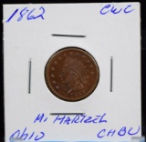 1862 CWC M Hartzel Elm Street Cincinnati OH CH BU RARE