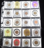 20 Different Encased Cents Circ UNC