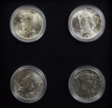 4 Peace Dollars UNC 1922,23,24 & 25