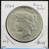 1934 Peace Dollar AU55