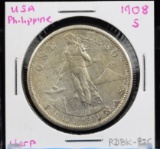 1908-S Philippine Silver 1 Peso Crown