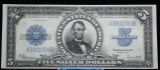 1923 $5 Silver Certificate Porthole FR282 Almost UNC 55
