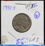 1931-S Buffalo Nickel VF/XF