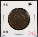 1831 Large Cent Fine