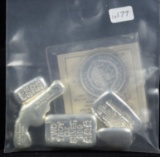 5.56 oz of Various Bars of Silver .999 Like New