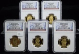 Presidents Commen 5 Coins Ultra Cameo NGC PF-69